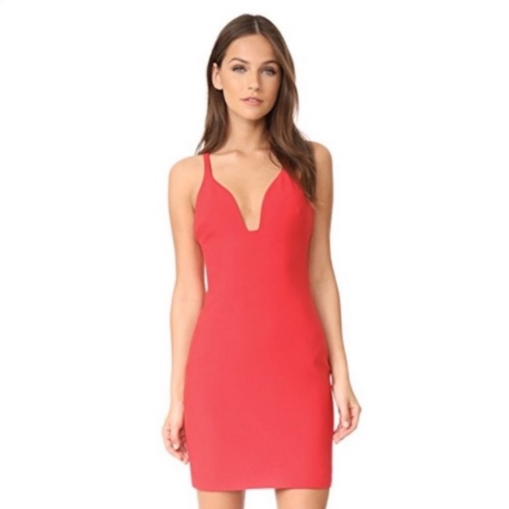 Euc Cinq a Sept Zara Hibiscus deep v neck dress 4